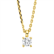 Collier    aus 750/-18 Karat Gelbgold mit 1 Diamant 0