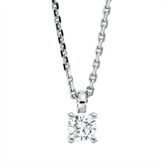 Collier    aus 750/-18 Karat Weißgold mit 1 Diamant 0