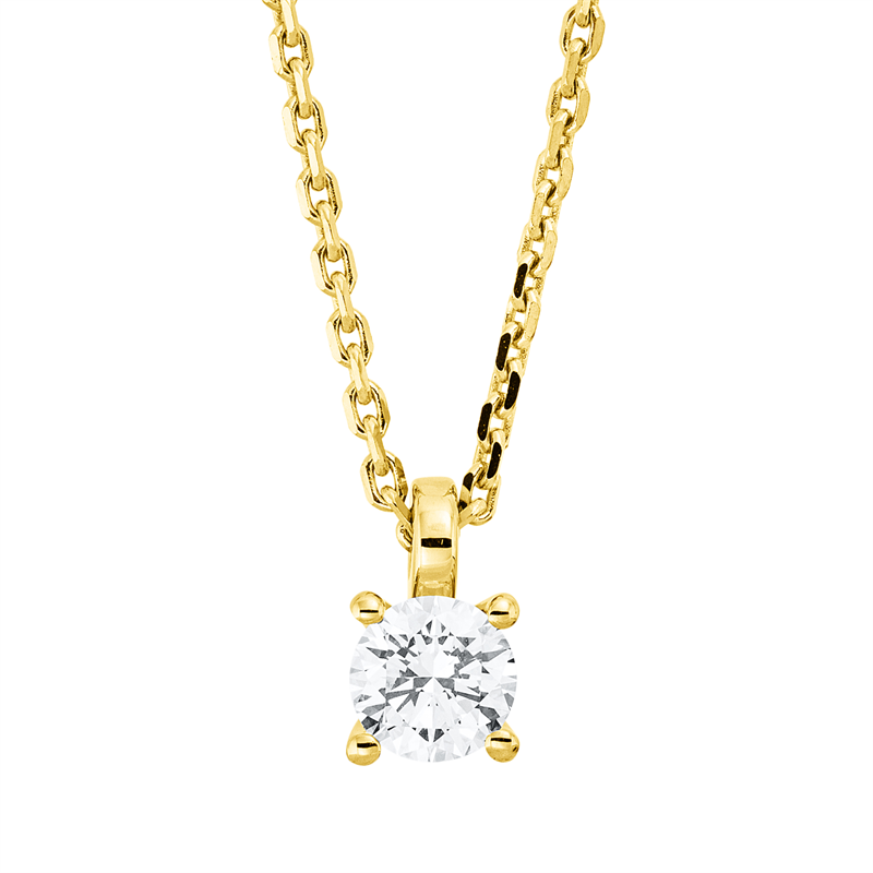Collier    aus 750/-18 Karat Gelbgold mit 1 Diamant 0