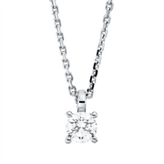 Collier    aus 750/-18 Karat Weißgold mit 1 Diamant 0
