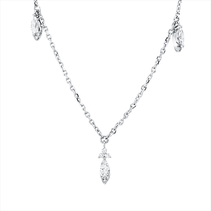 Collier    aus 750/-18 Karat Weißgold mit 23 Diamanten 0