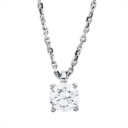 Collier    aus 750/-18 Karat Weißgold mit 1 Diamant 1 ct
