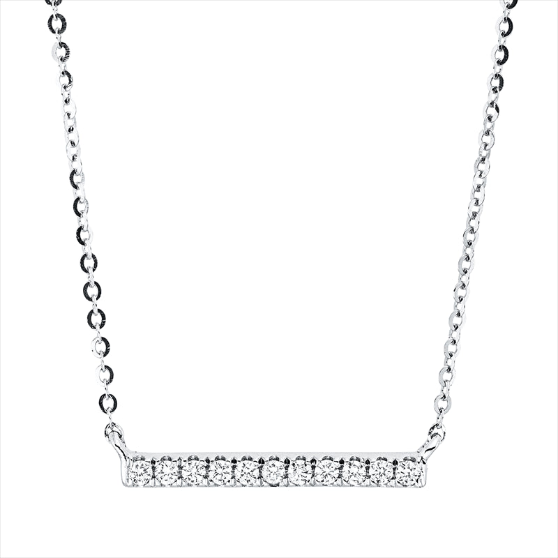 Collier    aus 750/-18 Karat Weißgold mit 11 Diamanten 0