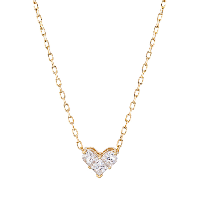 Collier    aus 750/-18 Karat Gelbgold mit 3 Diamanten 0
