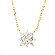 Collier    aus 750/-18 Karat Gelbgold mit 8 Diamanten 0