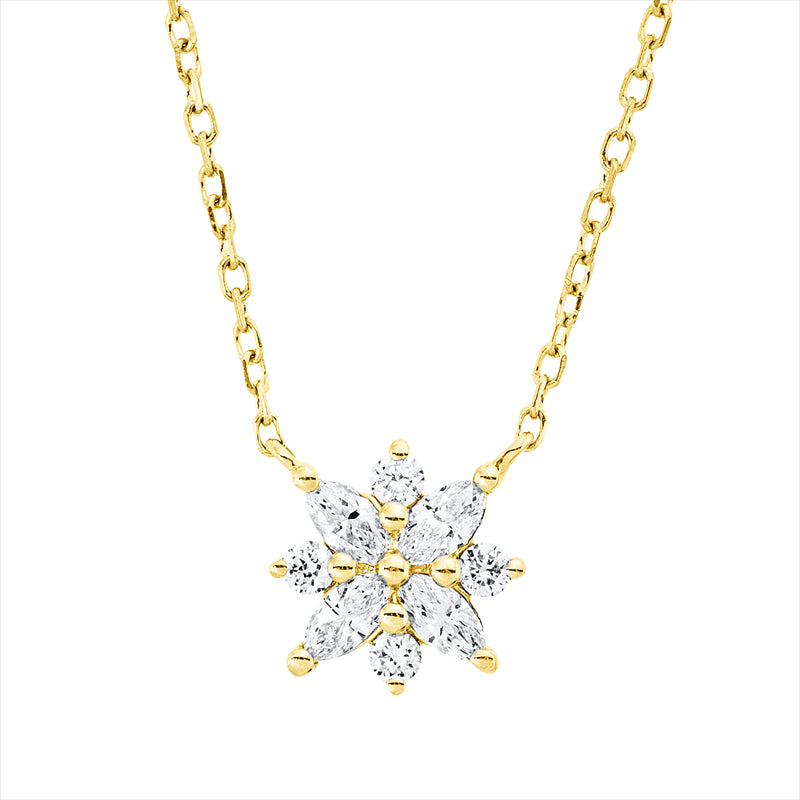 Collier    aus 750/-18 Karat Gelbgold mit 8 Diamanten 0