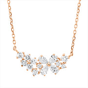 Collier    aus 750/-18 Karat Rotgold mit 14 Diamanten 0