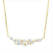 Collier    aus 750/-18 Karat Gelbgold mit 11 Diamanten 0