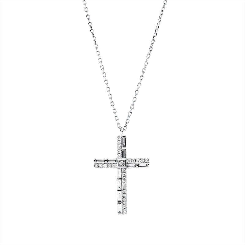 Collier    aus 750/-18 Karat Weißgold mit 37 Diamanten 0