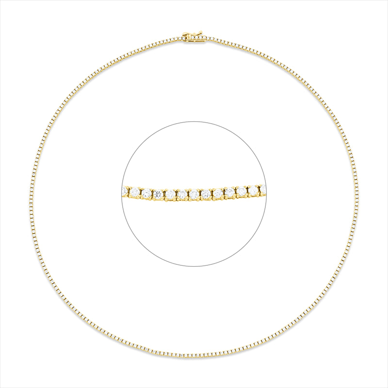 Collier    aus 750/-18 Karat Gelbgold mit 262 Diamanten 2