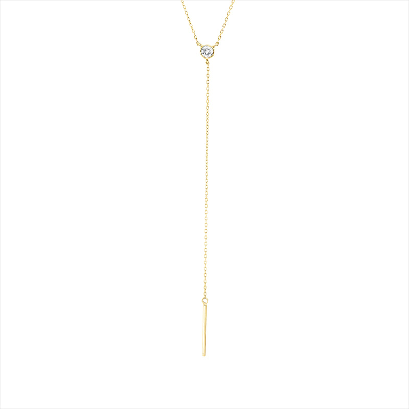 Collier    aus 585/-14 Karat Gelbgold mit 1 Diamant 0