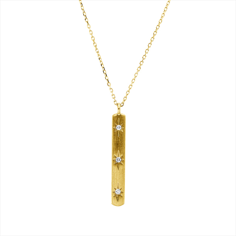Collier    aus 750/-18 Karat Gelbgold mit 3 Diamanten 0