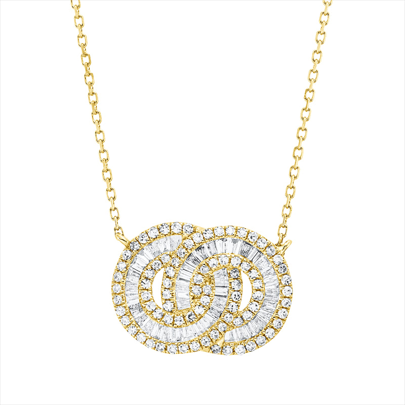 Collier    aus 585/-14 Karat Gelbgold mit 126 Diamanten 0