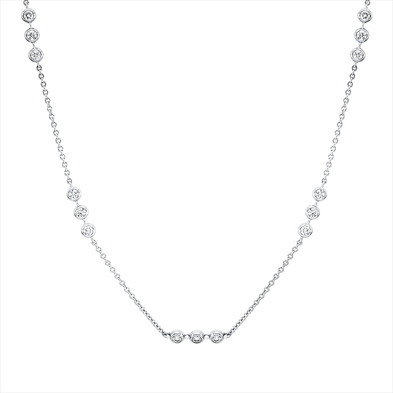 Collier    aus 750/-18 Karat Weißgold mit 30 Diamanten 0