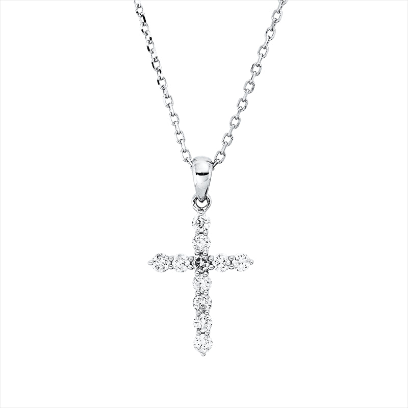 Collier    aus 750/-18 Karat Weißgold mit 11 Diamanten 0