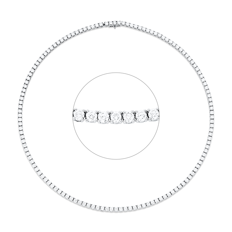 Collier    aus 750/-18 Karat Weißgold mit 135 Diamanten 10