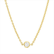Collier    aus 750/-18 Karat Gelbgold mit 1 Diamant 0