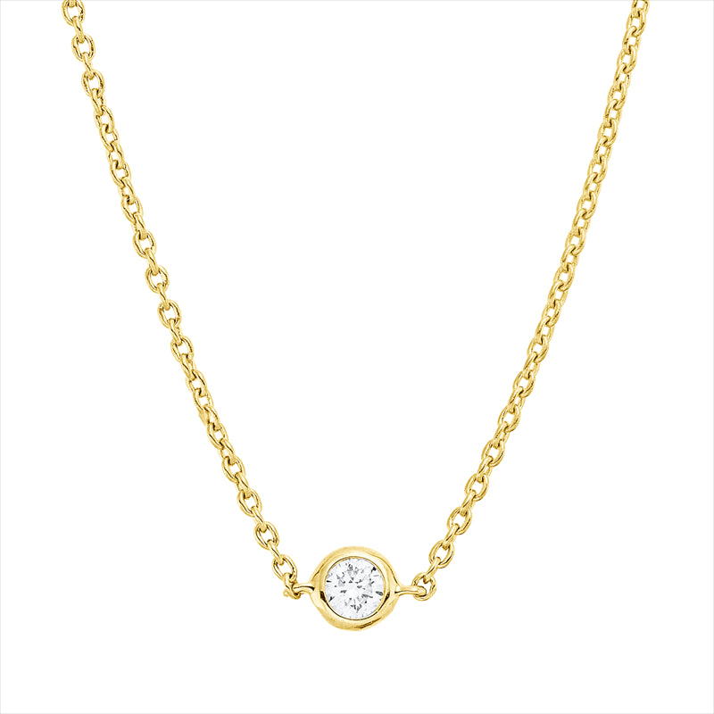 Collier    aus 750/-18 Karat Gelbgold mit 1 Diamant 0