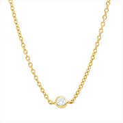 Collier    aus 750/-18 Karat Gelbgold mit 1 Diamant 0