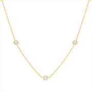 Collier    aus 750/-18 Karat Gelbgold mit 9 Diamanten 0