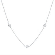 Collier    aus 750/-18 Karat Weißgold mit 9 Diamanten 0