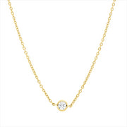 Collier    aus 750/-18 Karat Gelbgold mit 5 Diamanten 0