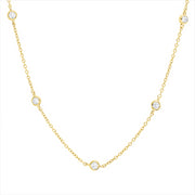 Collier    aus 750/-18 Karat Gelbgold mit 14 Diamanten 0