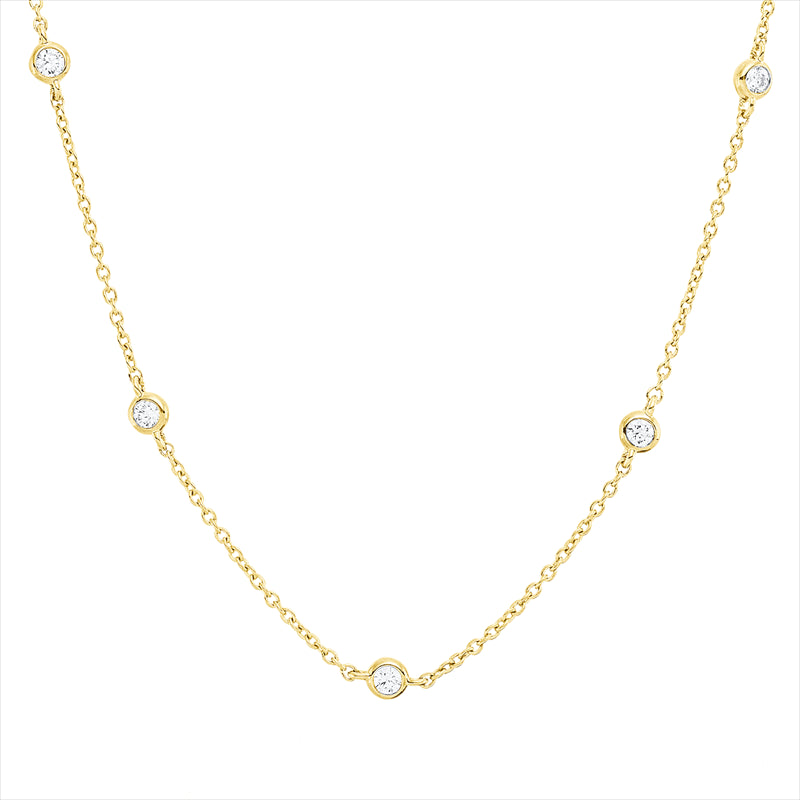 Collier    aus 750/-18 Karat Gelbgold mit 14 Diamanten 0