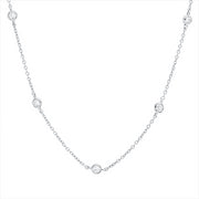 Collier    aus 750/-18 Karat Weißgold mit 14 Diamanten 0