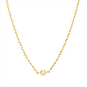 Collier    aus 750/-18 Karat Gelbgold mit 5 Diamanten 0