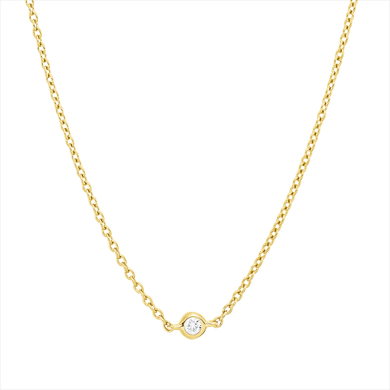 Collier    aus 750/-18 Karat Gelbgold mit 5 Diamanten 0