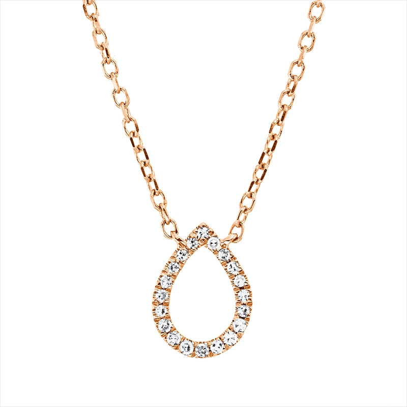 Collier    aus 750/-18 Karat Rotgold mit 20 Diamanten 0
