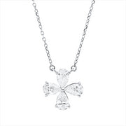 Collier    aus 750/-18 Karat Weißgold mit 4 Diamanten 1 ct