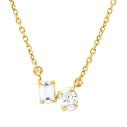 Collier    aus 750/-18 Karat Gelbgold mit 2 Diamanten 0