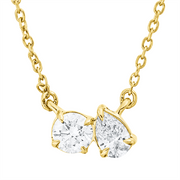 Collier    aus 750/-18 Karat Gelbgold mit 2 Diamanten 0