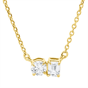 Collier    aus 750/-18 Karat Gelbgold mit 2 Diamanten 0