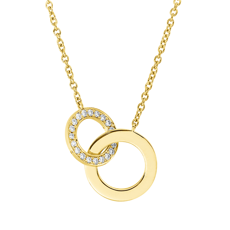 Collier    aus 750/-18 Karat Gelbgold mit 20 Diamanten 0
