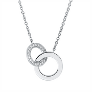 Collier    aus 750/-18 Karat Weißgold mit 20 Diamanten 0