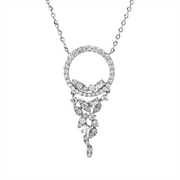Collier    aus 750/-18 Karat Weißgold mit 56 Diamanten 0