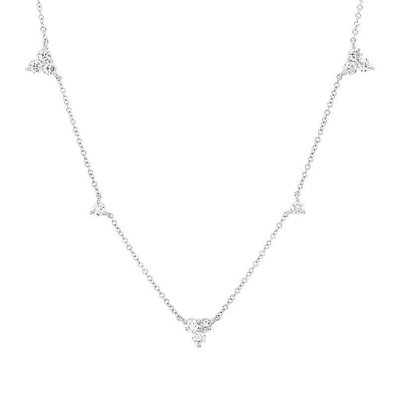 Collier    aus 585/-14 Karat Weißgold mit 13 Diamanten 1