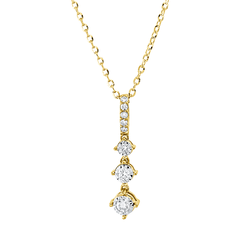 Collier    aus 750/-18 Karat Gelbgold / Weißgold mit 8 Diamanten 0