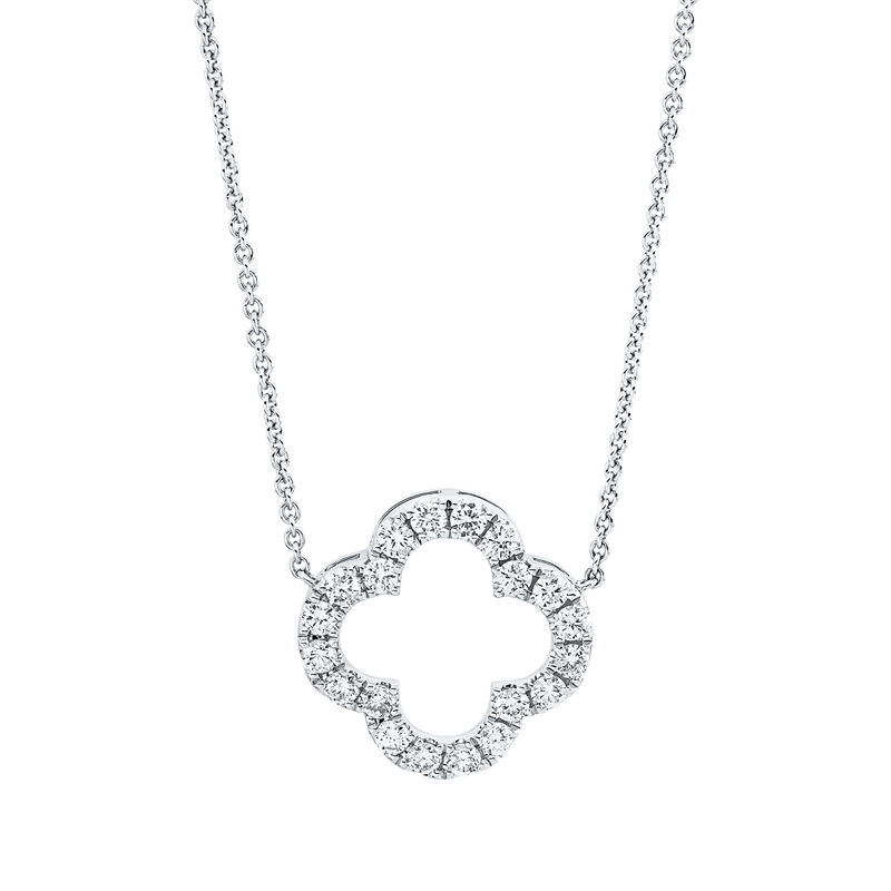 Collier    aus 750/-18 Karat Weißgold mit 20 Diamanten 0