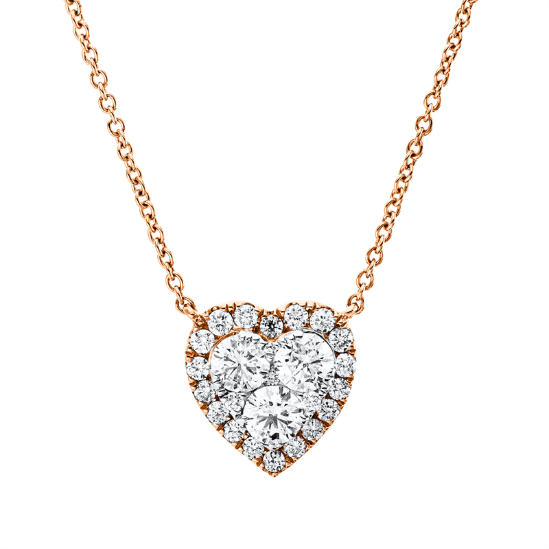 Collier    aus 750/-18 Karat Rotgold mit 24 Diamanten 0