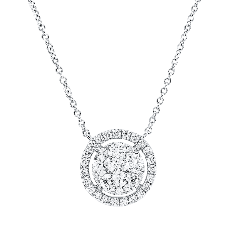 Collier    aus 750/-18 Karat Weißgold mit 34 Diamanten 0