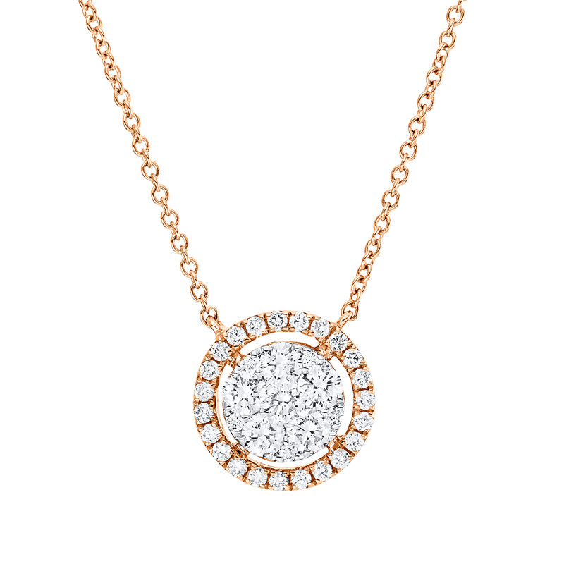Collier    aus 750/-18 Karat Rotgold mit 34 Diamanten 0