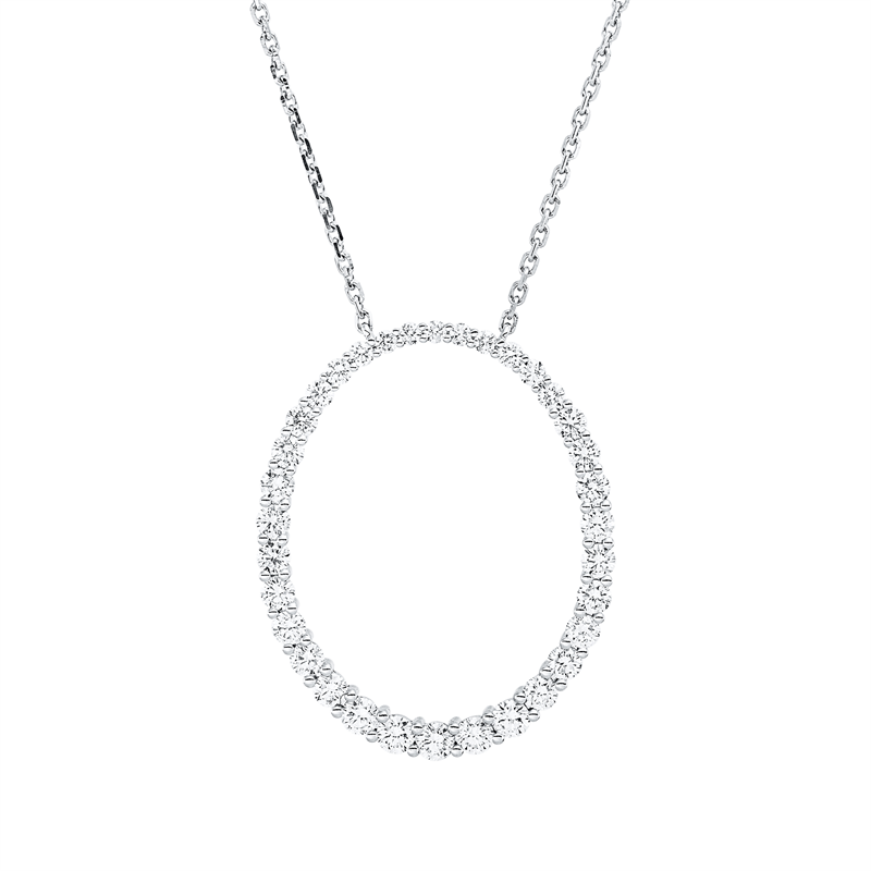 Collier    aus 750/-18 Karat Weißgold mit 34 Diamanten 2