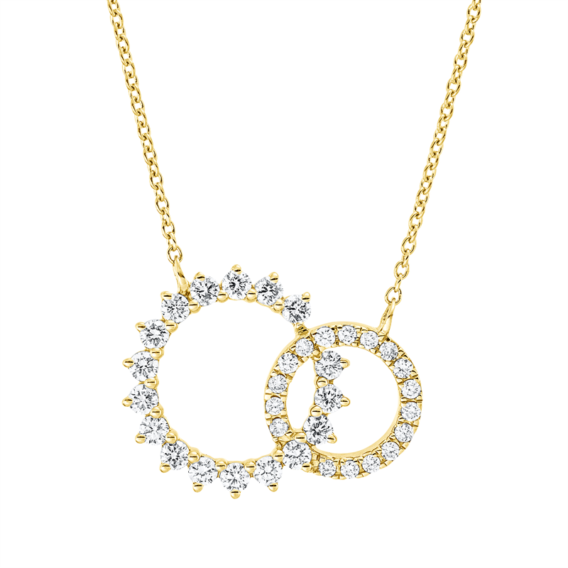 Collier    aus 750/-18 Karat Gelbgold mit 34 Diamanten 0