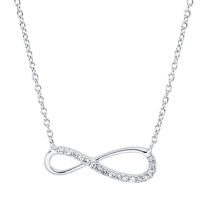 Collier    aus 750/-18 Karat Weißgold mit 17 Diamanten 0