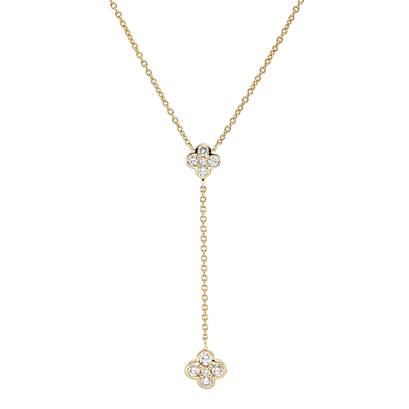 Collier    aus 750/-18 Karat Gelbgold mit 10 Diamanten 0