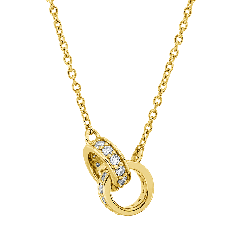 Collier    aus 750/-18 Karat Gelbgold mit 24 Diamanten 0